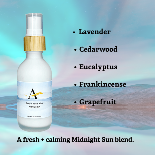 Body + Room Mist Net Wt 2 fl oz (60 mL) MIDNIGHT SUN