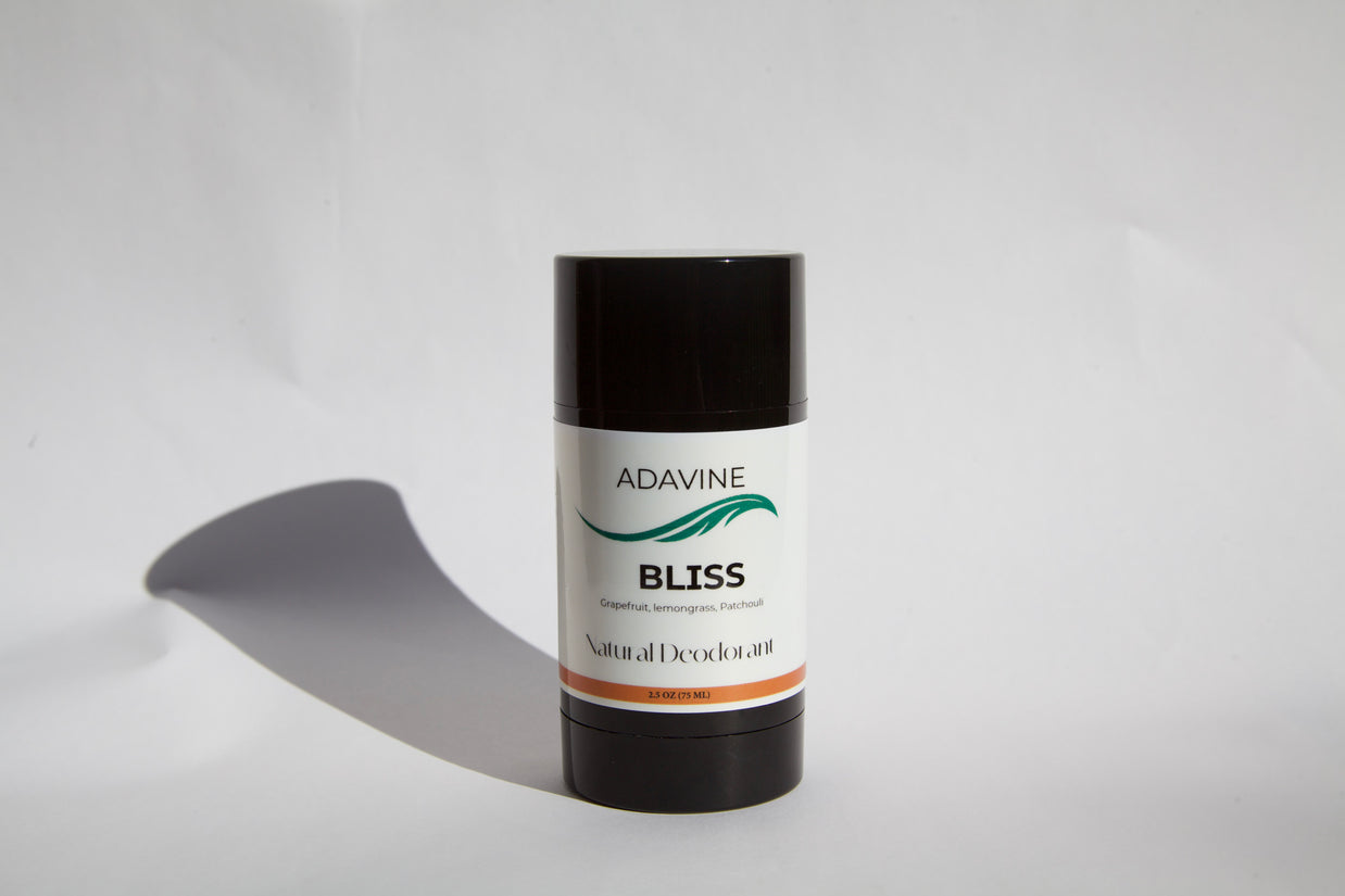 "Pre-Order Now — Ships October 21, 2025" Natural Deodorant BLISS. Net WT 2.5 OZ (75 g)